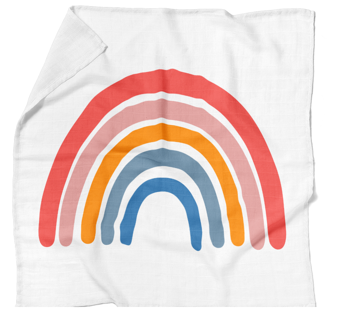 Toalha De Praia Sereia - 76x152cm Em Algodão Com Cores Do Arco-íris