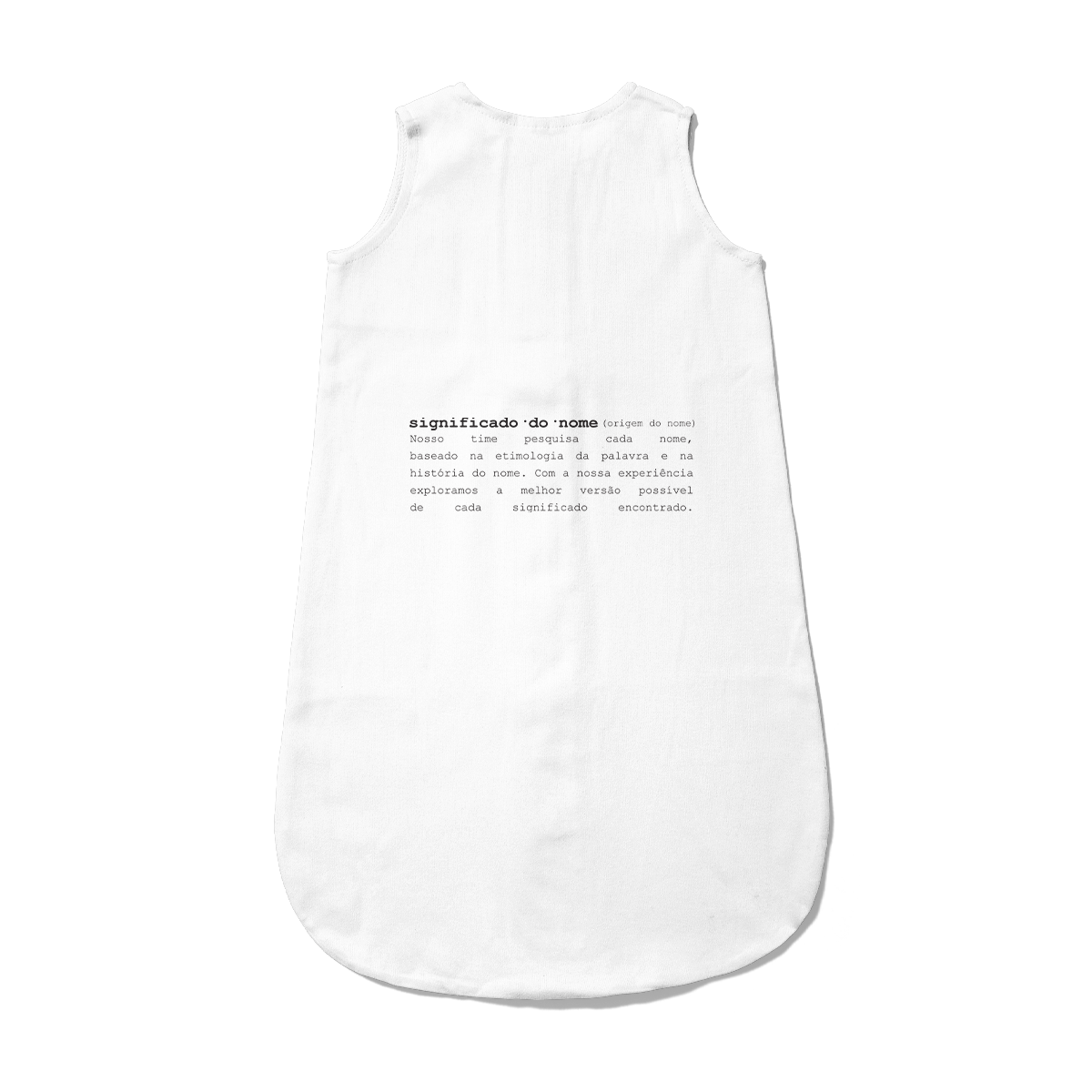 Saco de dormir para bebê com significado do nome personalizado