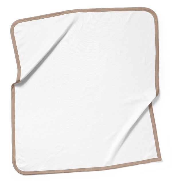 flufi branco 4 camadas de algodão com viés areia