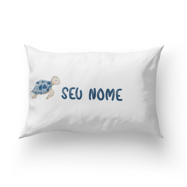 tartaruga com nome na fronha 230 fios