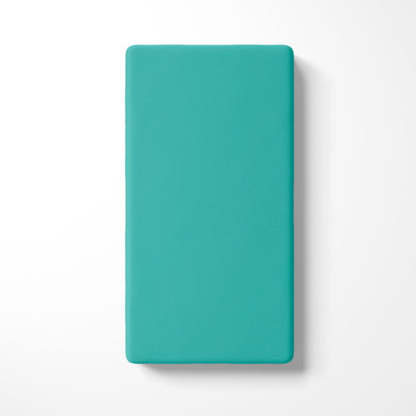 lençol de elástico berço e mini cama azul tiffany bold