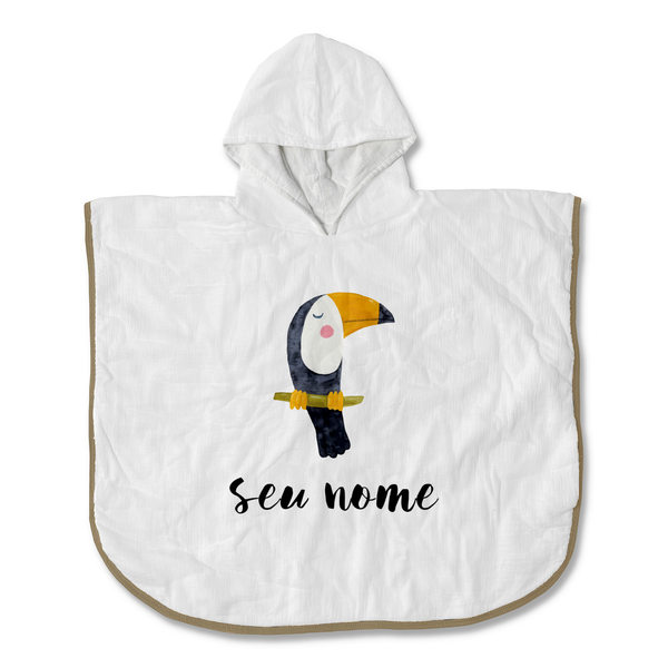 tucano com nome no roupão
