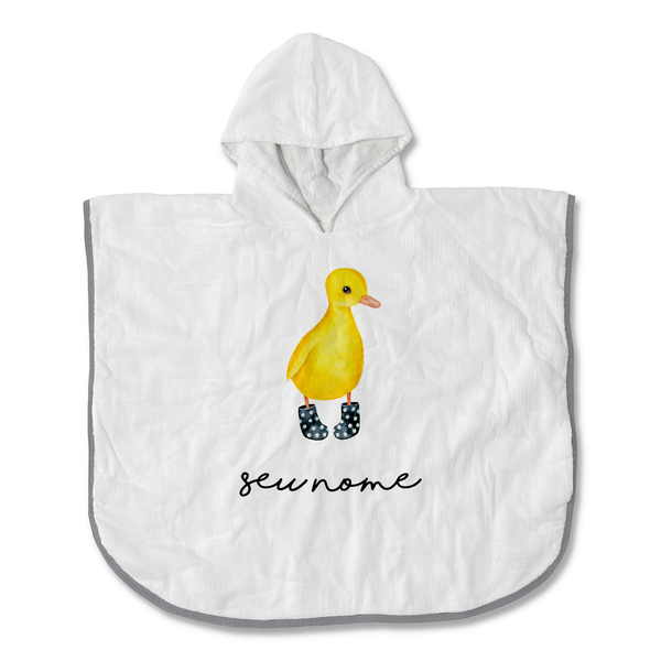 pato com nome no roupão