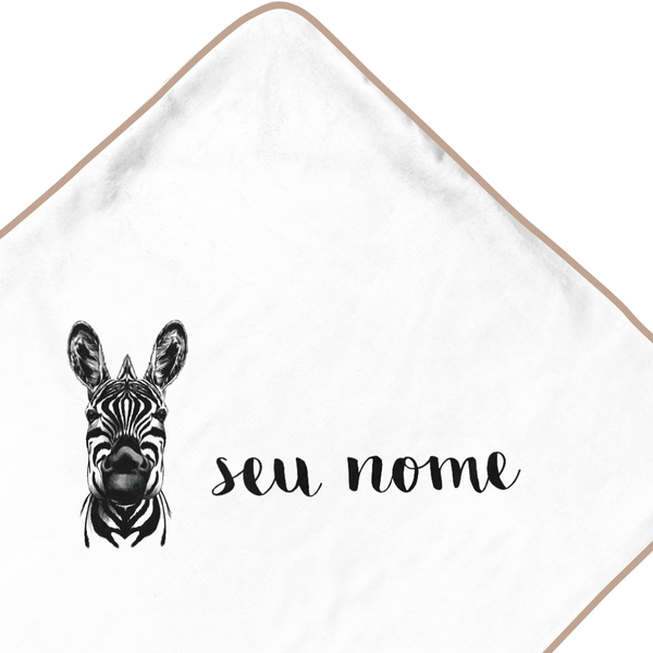 zebra na toalha com capuz