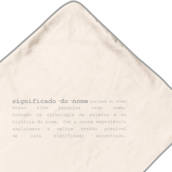 significado do nome na toalha com capuz bege capim pampas