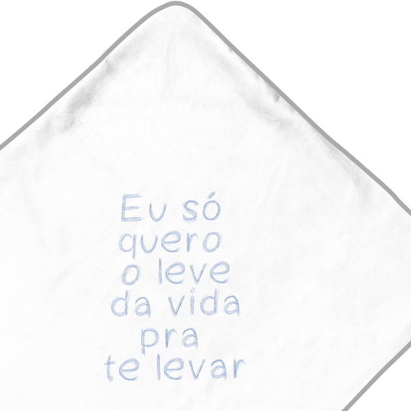 frase o leve da vida na toalha com capuz