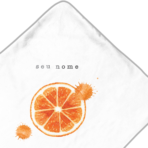 fruta laranja na toalha com capuz