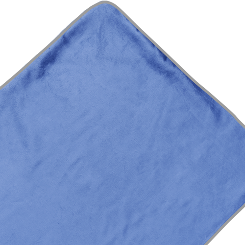 toalha com capuz azul piscina com viés cinza