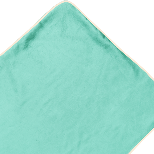 toalha com capuz verde água