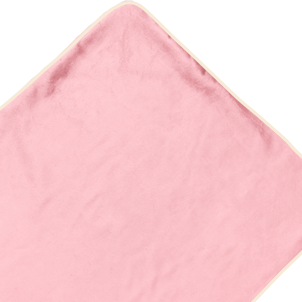 toalha com capuz rosa pig com viés bege