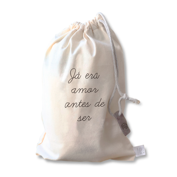 frase já era amor na ecobag