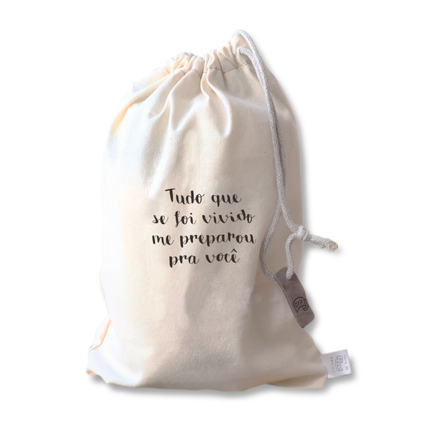 frase tudo que se foi vivido na ecobag