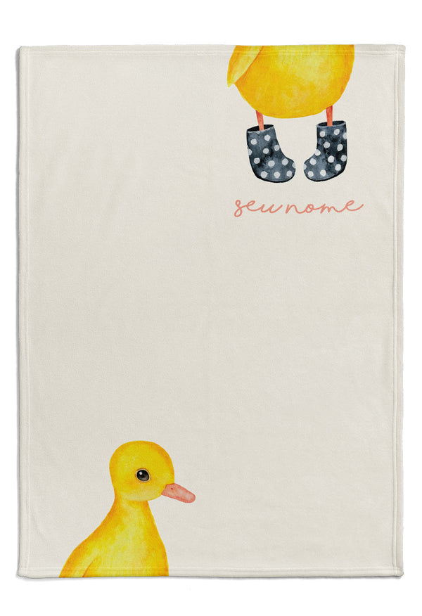 cobertor pato personalizado para bebe